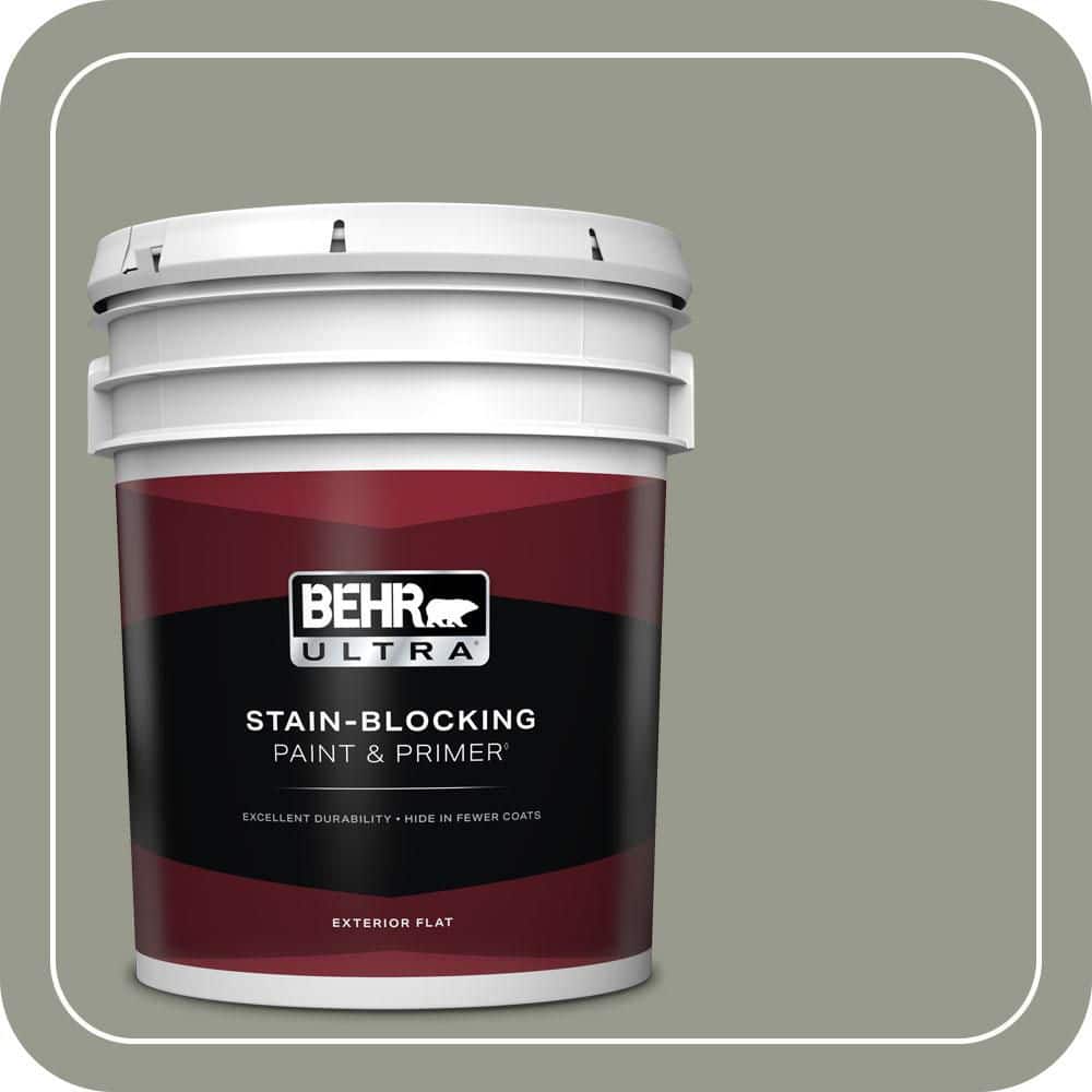BEHR ULTRA 5 gal. #MQ6-21 Hunters Hollow Flat Exterior Paint & Primer