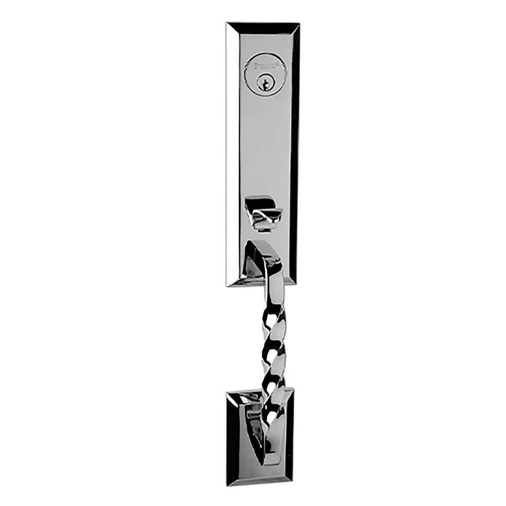 DELANEY HARDWARE Bravura 915 Jacksonville Entry Door Handleset with Knob Interior in Polished Chrome Finish (3)