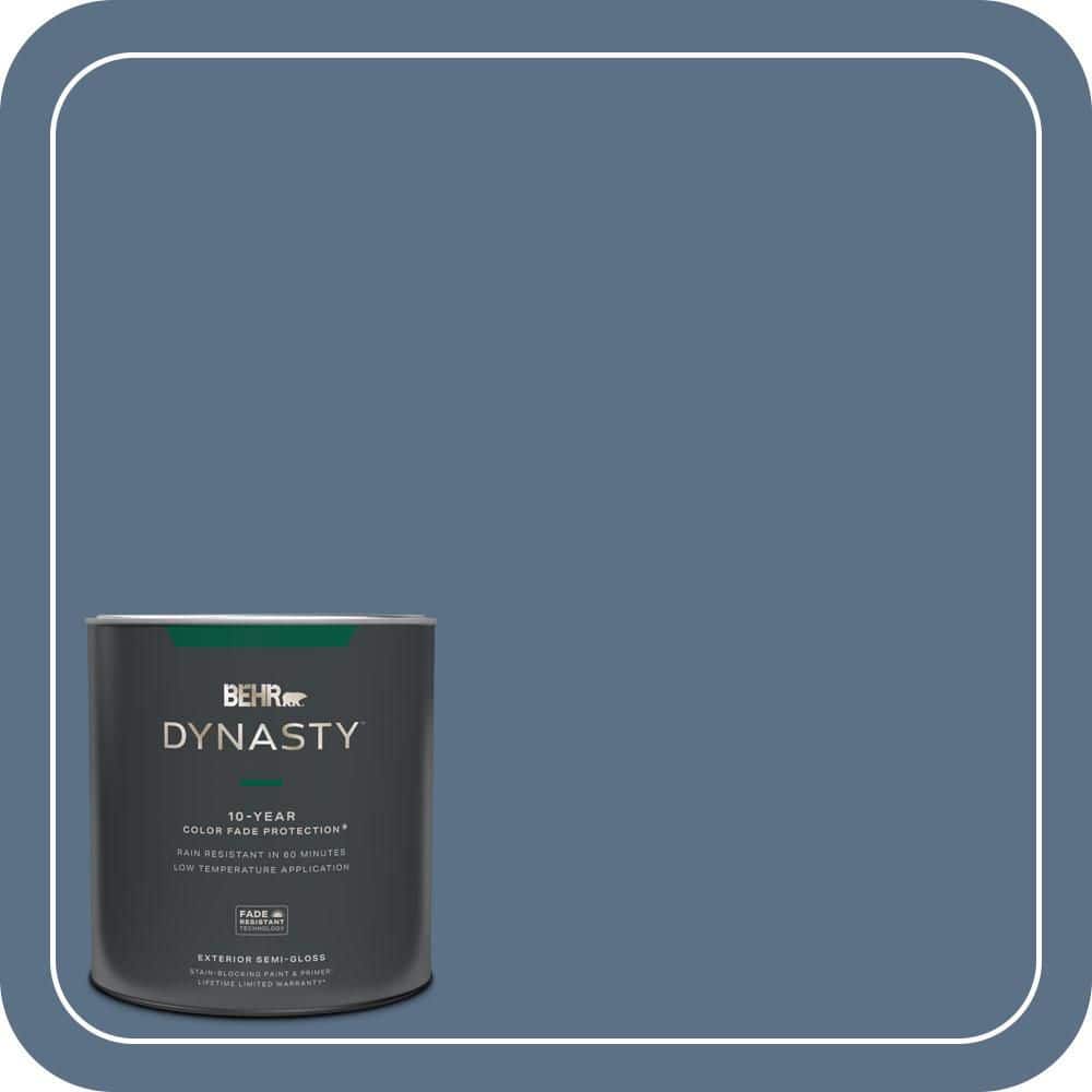 BEHR DYNASTY 1 qt. #S520-6 Layers of Ocean Semi-Gloss Exterior Stain-Blocking Paint & Primer