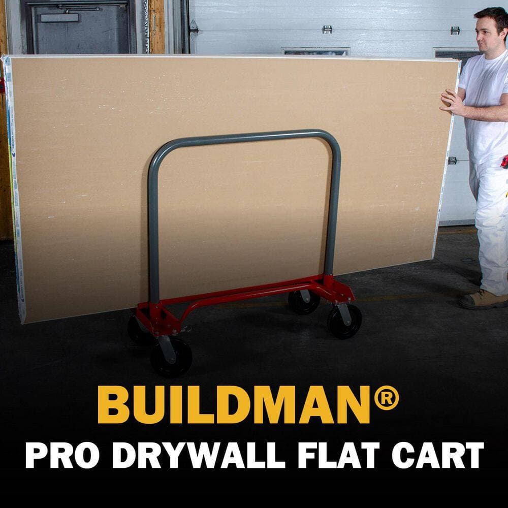 MetalTech Buildman Pro Flat Cart with 3600 lb. Load Capacity with Removable Handle for Easy Storage (2)