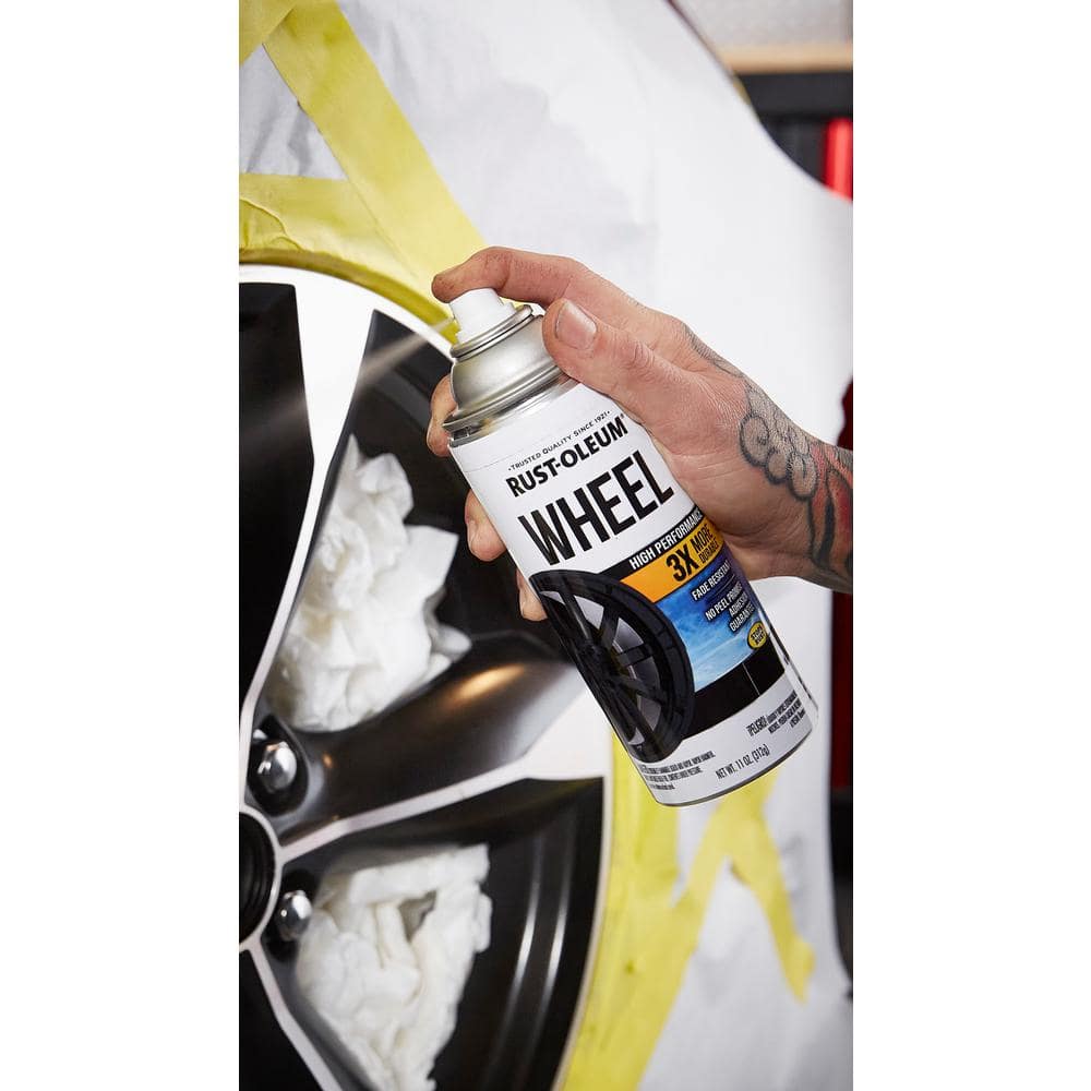 Rust-Oleum Automotive 11 oz. High Performance Gloss Black Wheel Spray Paint (Case of 6) (2)