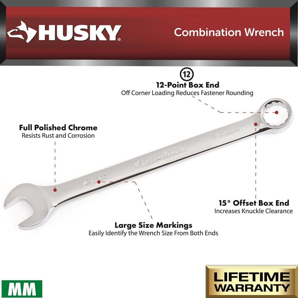 Husky 1-1/2 in. 12-Point SAE Full Polish Combination Wrench (2)