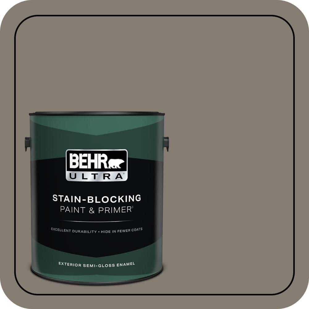 BEHR ULTRA 1 gal. #MQ2-53 Smoky Trout Semi-Gloss Enamel Exterior Paint & Primer