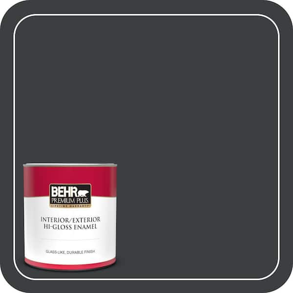 BEHR PREMIUM PLUS #ECC-25-3 Obsidian Stone Flat Low Odor & Primer (2)