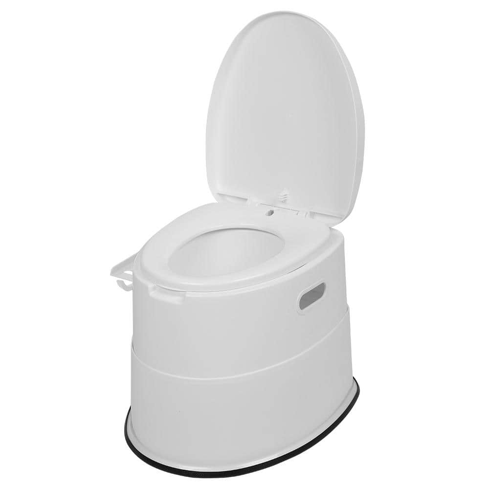 Karl home 20 in. Portable Toilet for Outdoor Activities, Non-Electric, Waterless Toilet, White