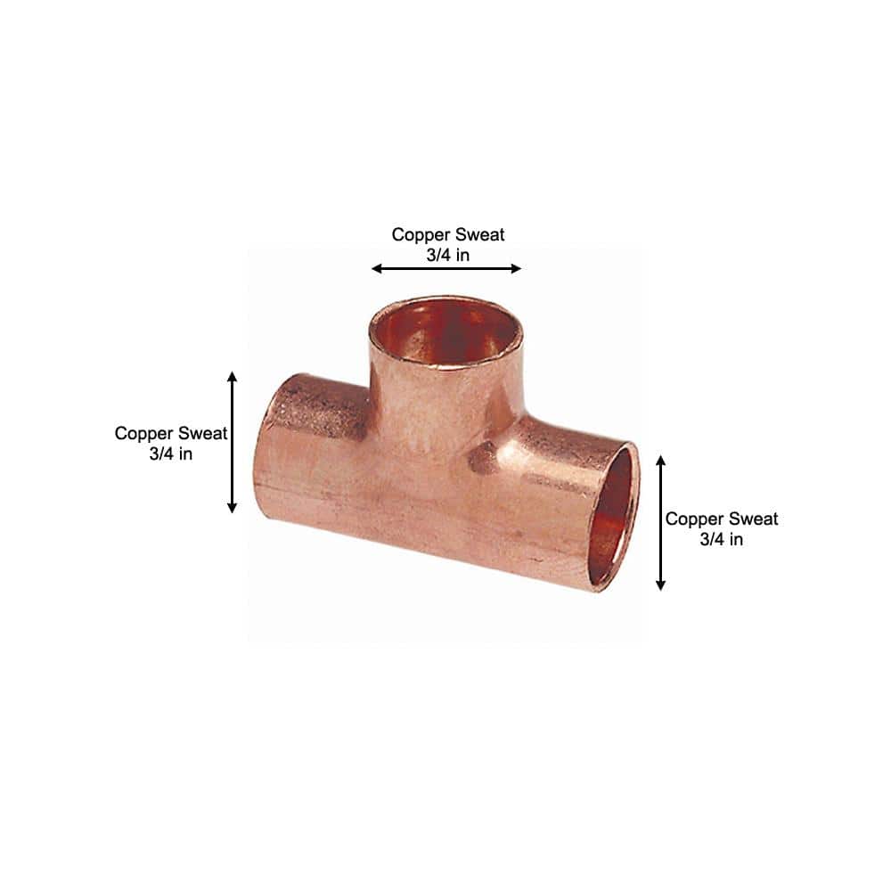 Everbilt 3/4 in. Copper Pressure All Cup Tee Fitting (3)