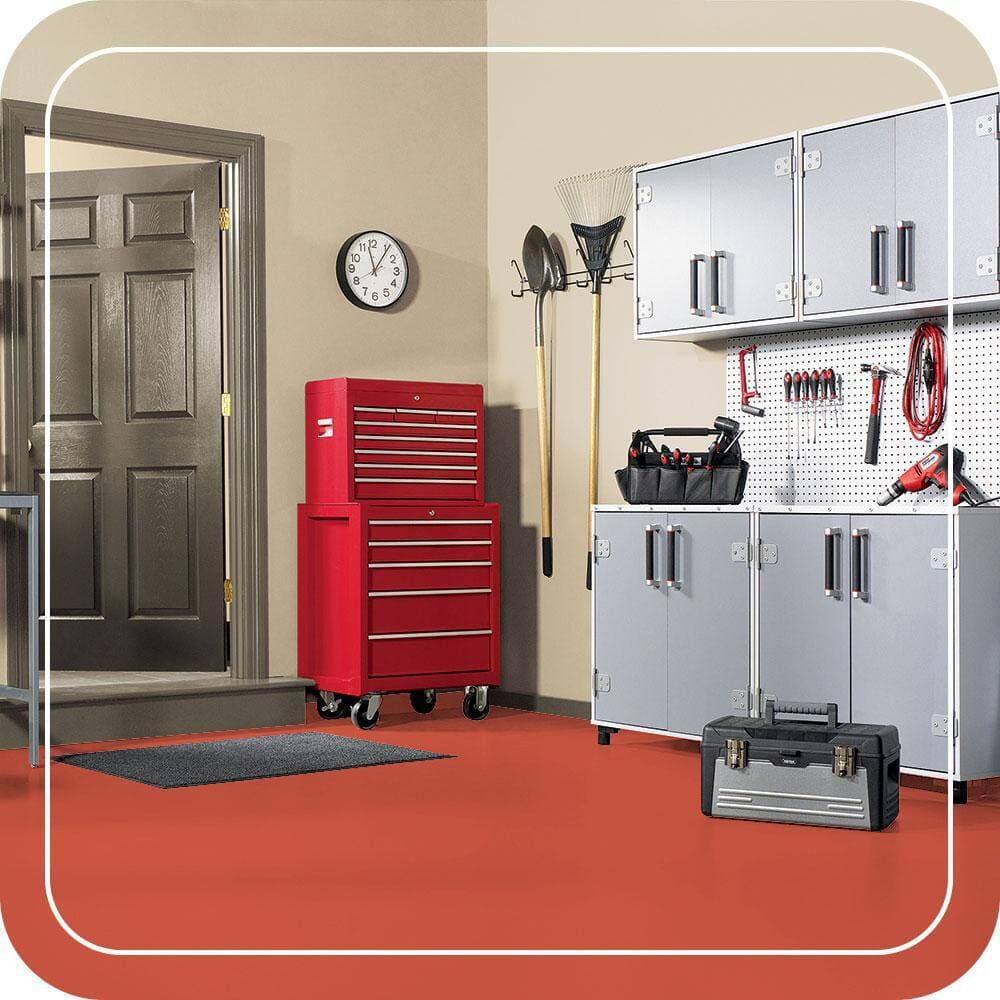 BEHR PREMIUM #P180-6 Self-Priming 1-Part Epoxy Satin Interior/Exterior Concrete and Garage Floor Paint (2)