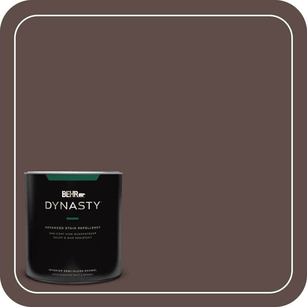 BEHR DYNASTY 1 qt. #MQ2-35 Cabin in the Woods One-Coat Hide Semi-Gloss Enamel Interior Stain-Blocking Paint and Primer