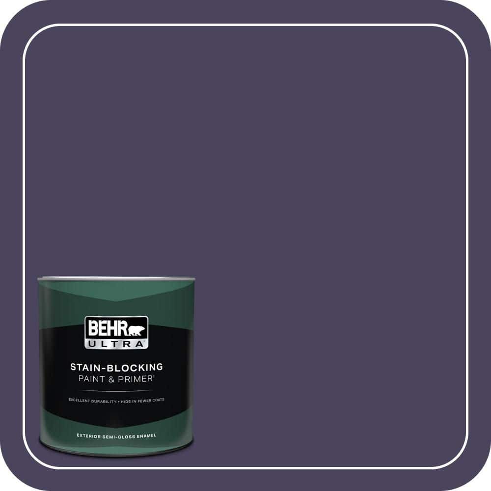 BEHR ULTRA 1 qt. #S-H-640 Purple Blanket Semi-Gloss Enamel Exterior Paint & Primer