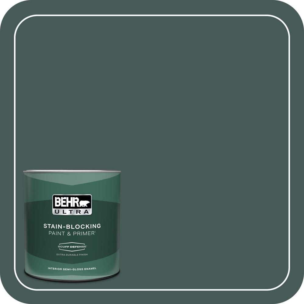 BEHR ULTRA 1 qt. #MQ6-9 Hostaleaf Extra Durable Semi-Gloss Enamel Interior Paint & Primer