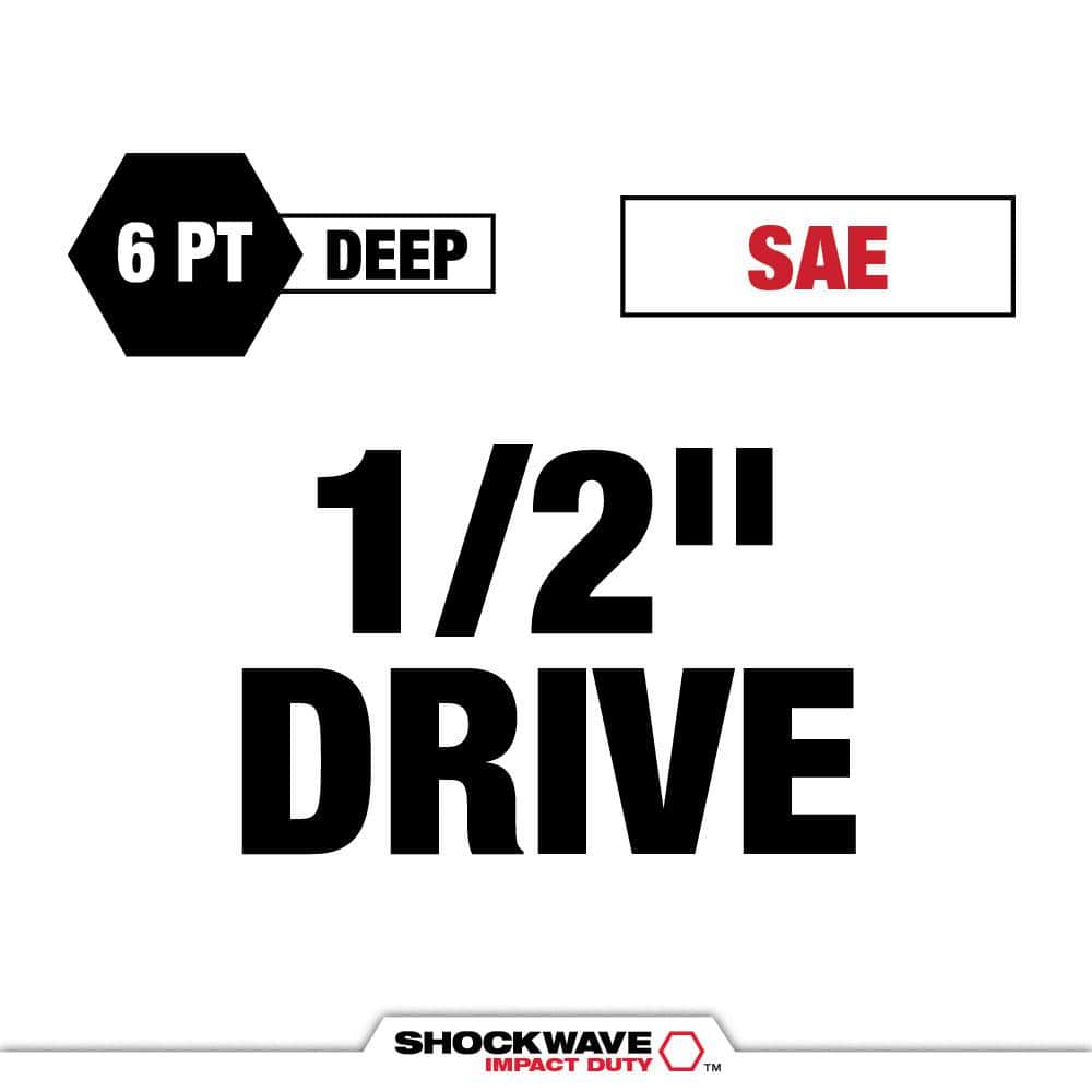 Milwaukee SHOCKWAVE Impact-Duty 1/2 in. Drive SAE Deep Well Impact Socket Set & Hole Saw Set with PACKOUT Organizer (25-Piece) (3)