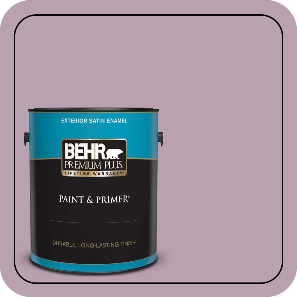 BEHR PREMIUM PLUS 1 gal. #S110-4 Highland Thistle Satin Enamel Exterior Paint & Primer