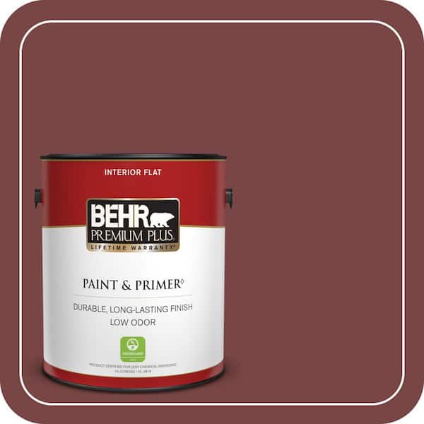 BEHR PREMIUM PLUS #150F-7 Burnt Tile Flat Low Odor & Primer (3)