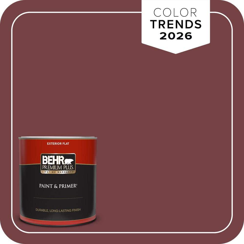 BEHR PREMIUM PLUS 1 qt. #MQ1-15 Rumors Flat Exterior Paint & Primer