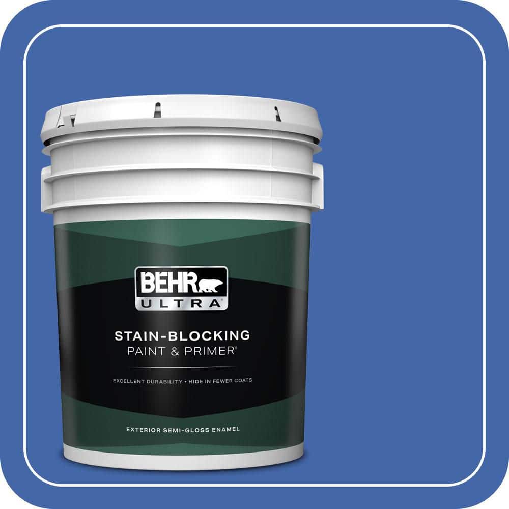 BEHR ULTRA 5 gal. #P530-6 Indigo Batik Semi-Gloss Enamel Exterior Paint & Primer