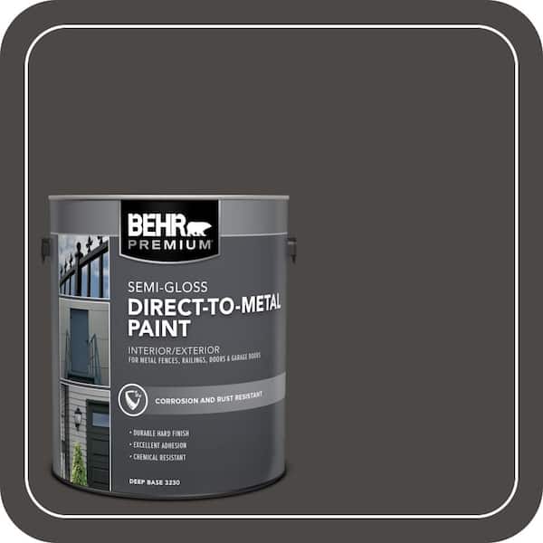 BEHR PREMIUM 1 gal. #HDC-CL-14A Warm Onyx Semi-Gloss Direct to Metal Interior/Exterior Paint (2)