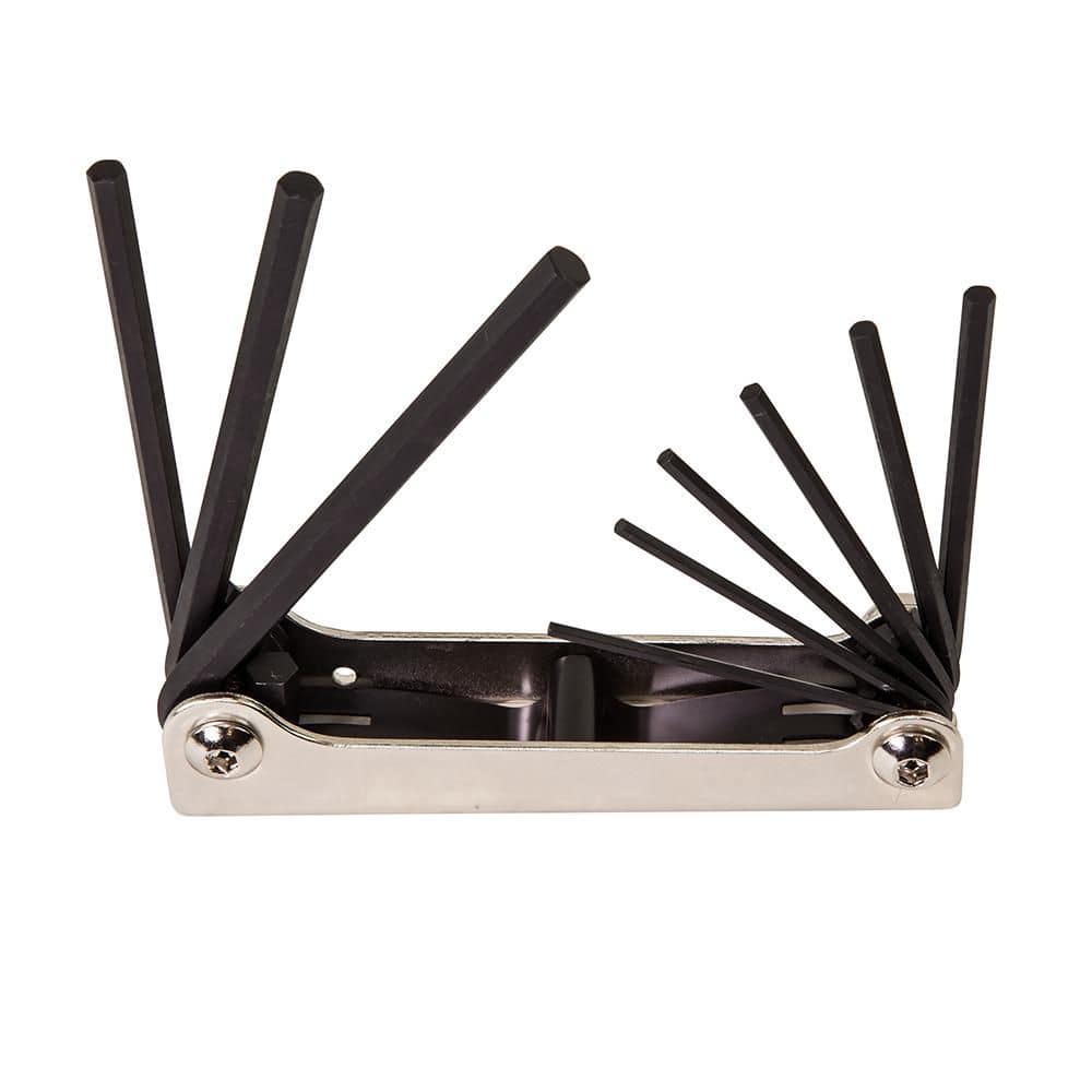 Klein Tools Folding Hex Key Set, 9-Key, SAE Sizes