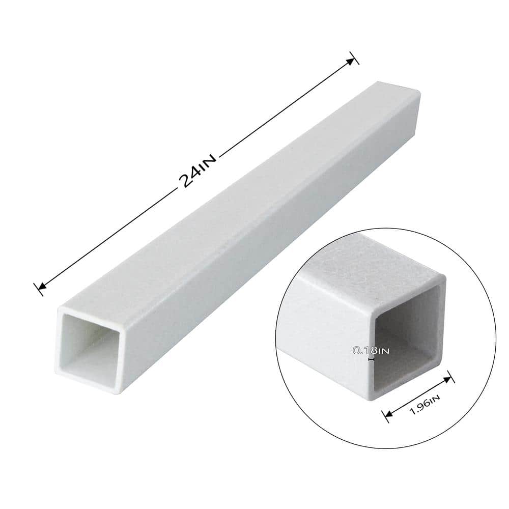 Wellco 24 in. x 2 in. x 1/5 in. FRP Composite Square Tube Fence Post (3)
