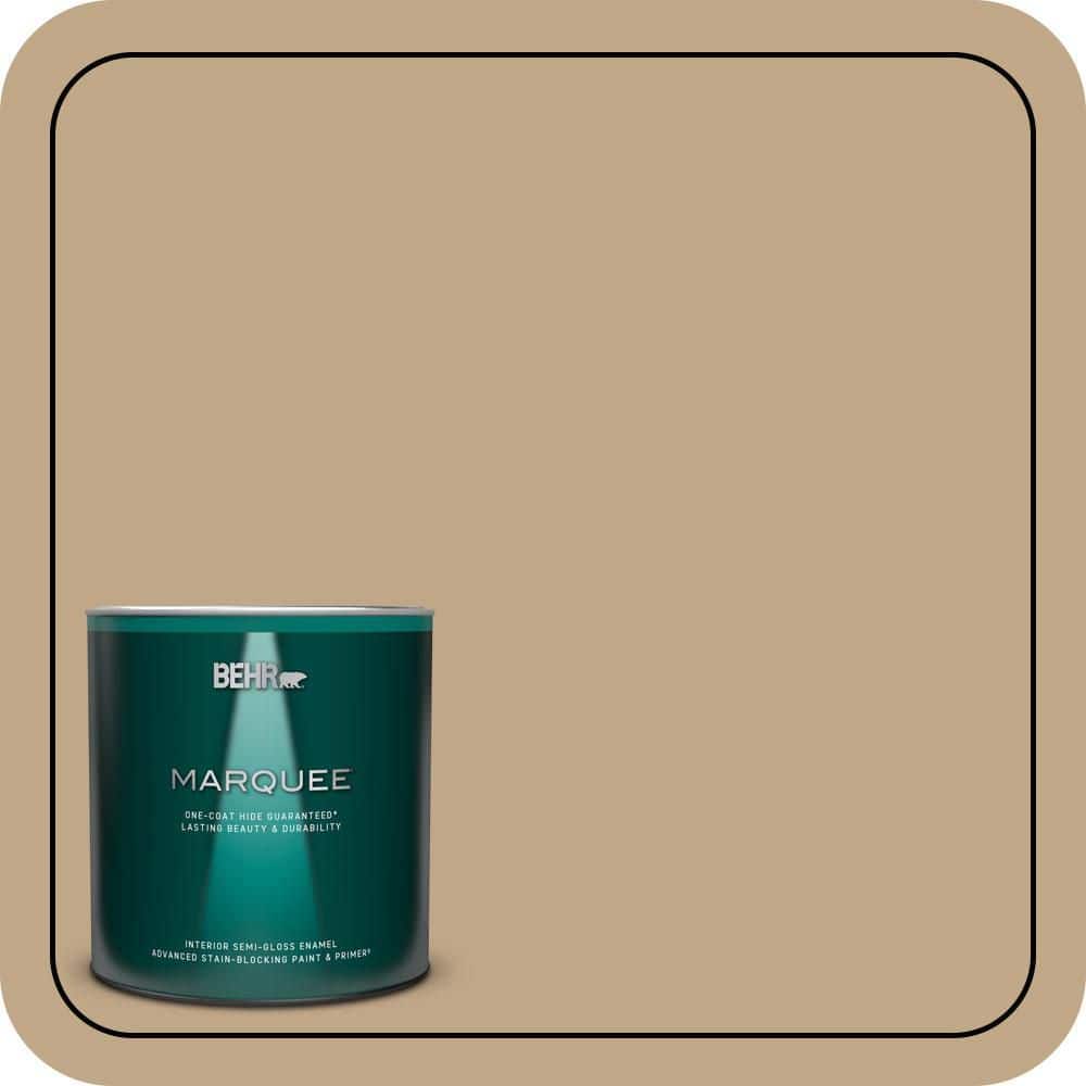 BEHR MARQUEE 1 qt. #T16-16 Symphony Gold Semi-Gloss Enamel Interior Paint & Primer