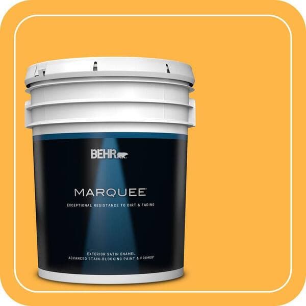 BEHR PREMIUM PLUS 1 gal. #300B-6 Glorious Gold Semi-Gloss Enamel Low Odor Interior Paint & Primer (3)