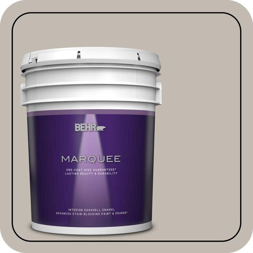 BEHR MARQUEE 5 gal. #QE-57 Warm Ash Eggshell Enamel Interior Paint & Primer