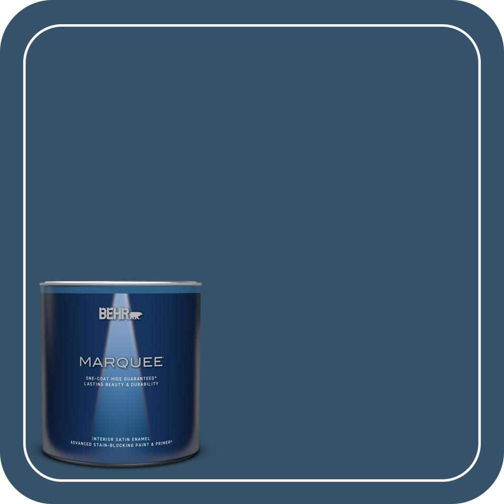 BEHR MARQUEE 1 qt. #MQ5-58 Velvet Rope One-Coat Hide Satin Enamel Interior Paint & Primer