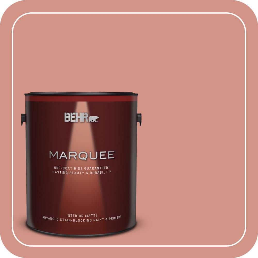 BEHR MARQUEE 1 gal. #T15-20 Peach Preserve Matte Interior Paint & Primer (1)