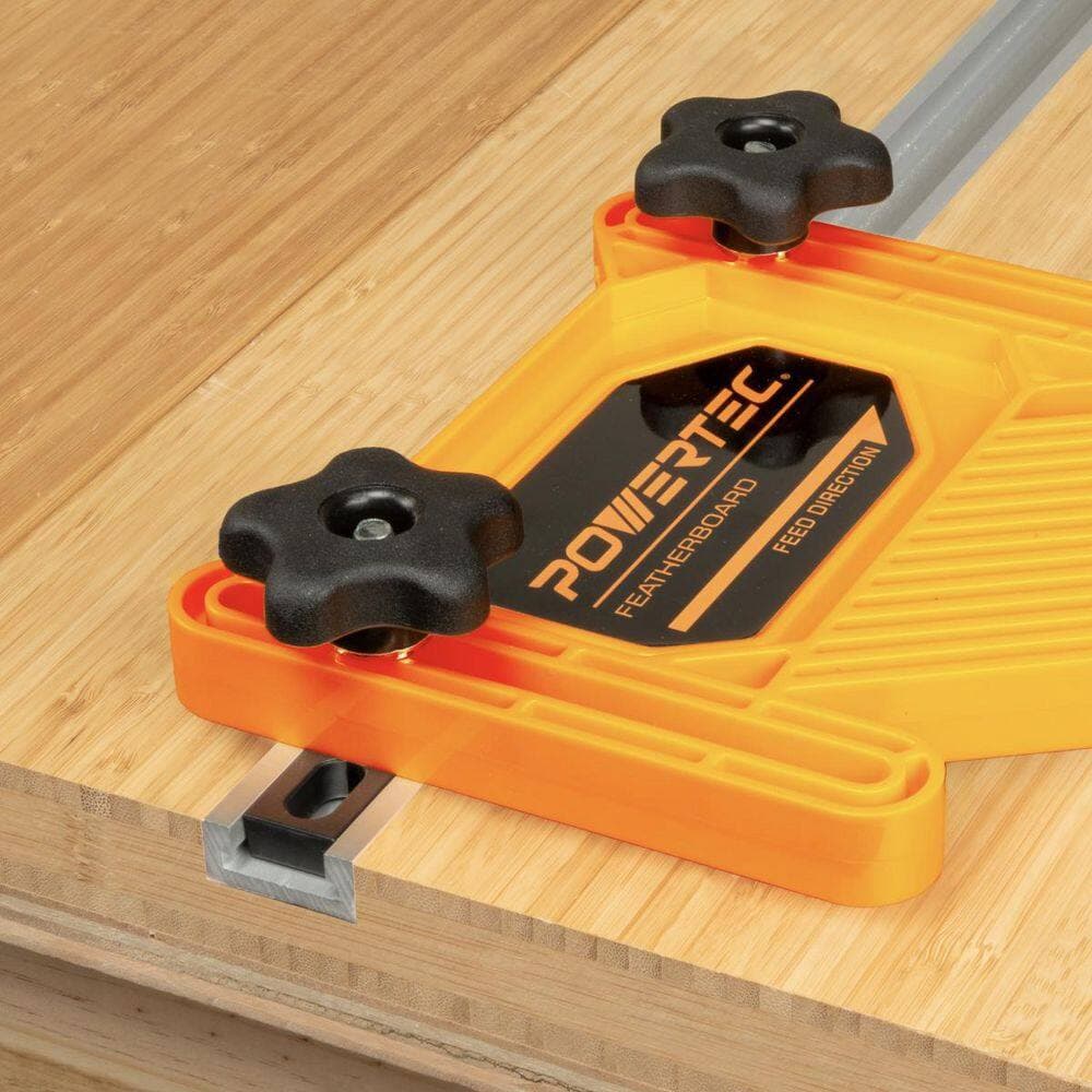 POWERTEC 48 in. Aluminum Miter T-Track with Miter T-Bar for Table Saw, Router Table, Band Saw, Fits 3/4 in. x3/8 in. Miter T Slot (2)