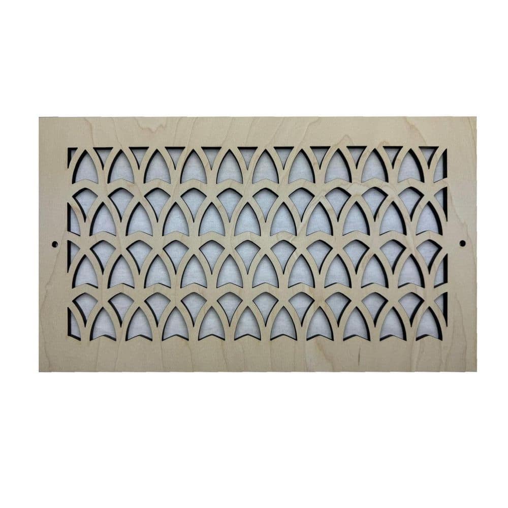 STELLAR Heavenly Arches Wall And Ceiling Registers 4x12 (Duct Opening) 6x14 Overall Size - Wooden Screw-in Decorative Vent Cover