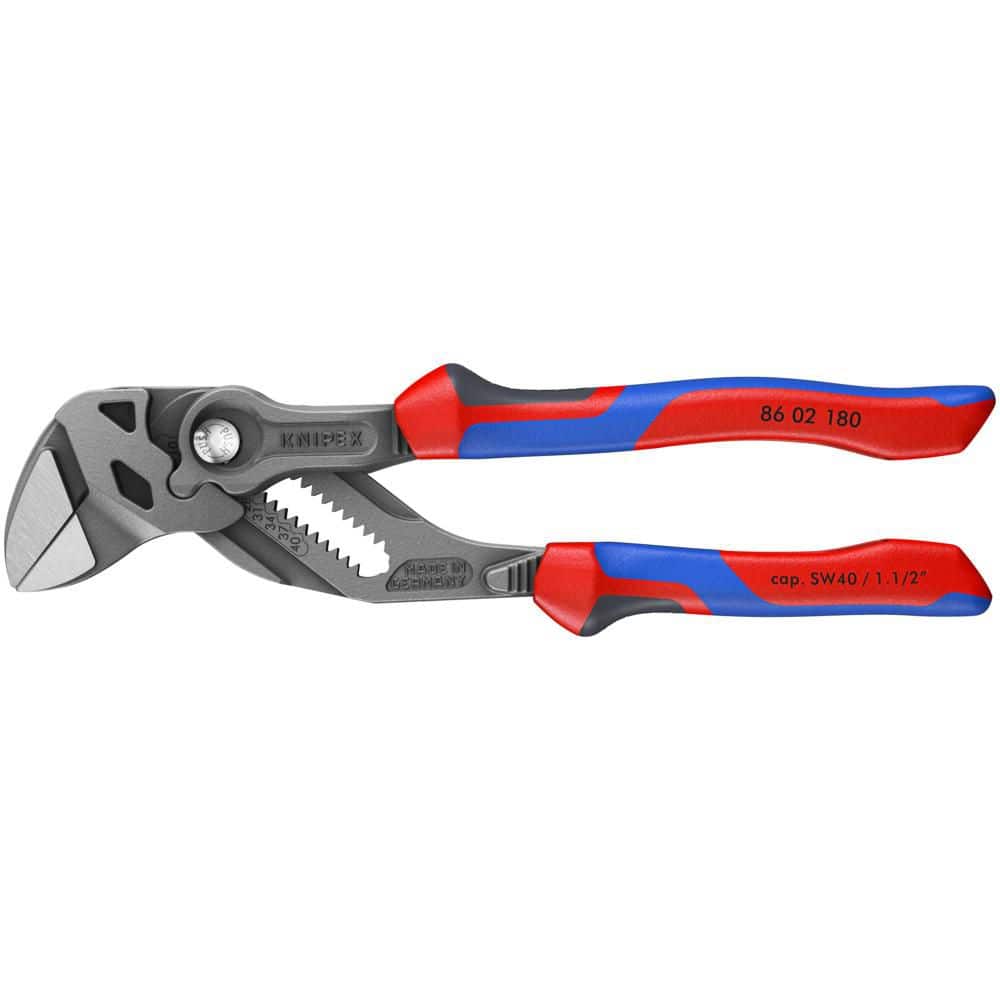 KNIPEX 7-1/4 in. Pliers Wrench with Comfort Grip Handles in Black