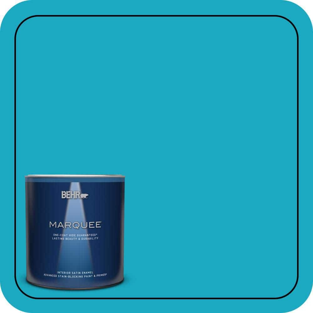 BEHR MARQUEE 1 qt. #P480-5 High Dive Satin Enamel Interior Paint & Primer (1)