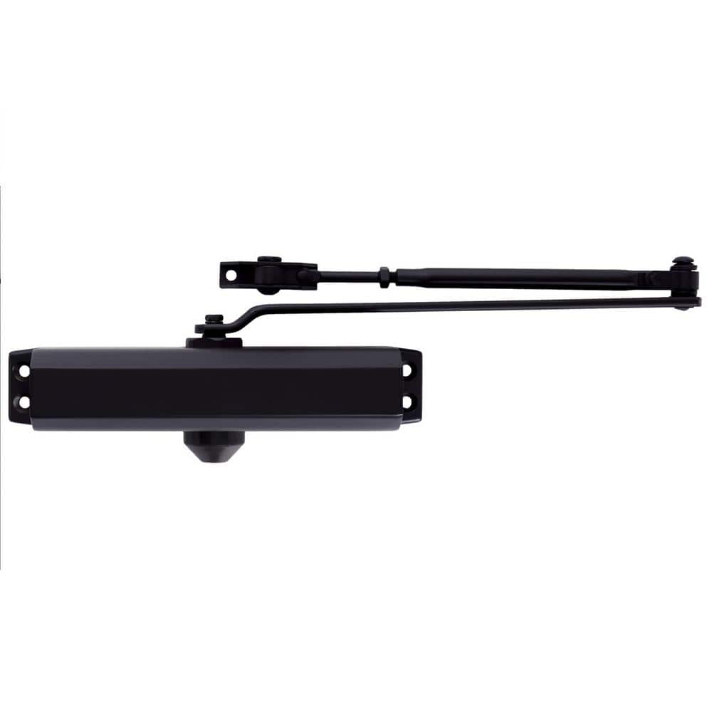 Universal Hardware Medium-Duty Matte Black Commercial Door Closer (2)