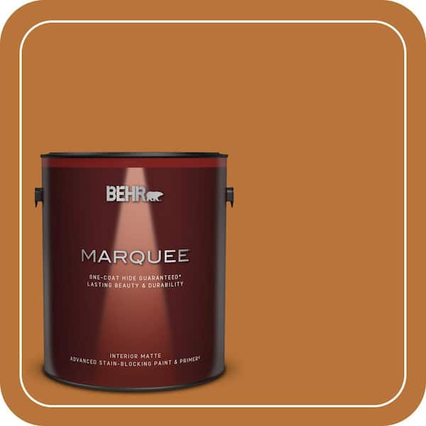 BEHR MARQUEE 1 gal. #S-H-280 Acorn Spice Matte Interior Paint & Primer (2)