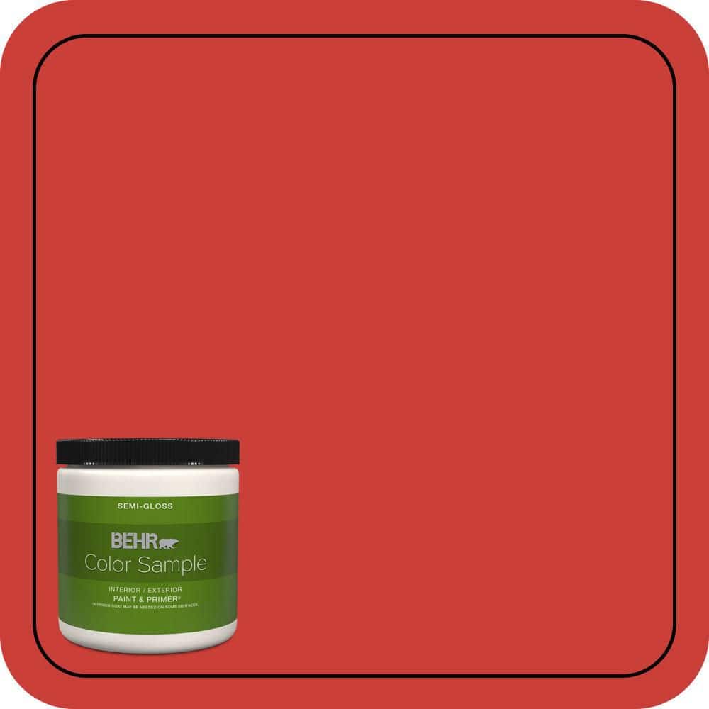 BEHR PREMIUM PLUS 8 oz. #P170-7 100 Mph Semi-Gloss Interior/Exterior Paint & Primer Color Sample