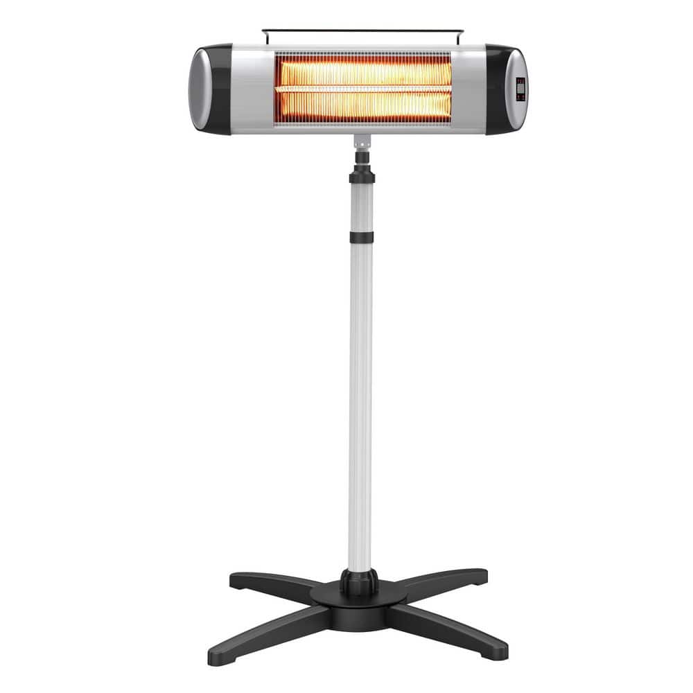 Unbranded 1500-Watt 7.87 in. Electric White Compact Infrared Space Heater with Remote Control