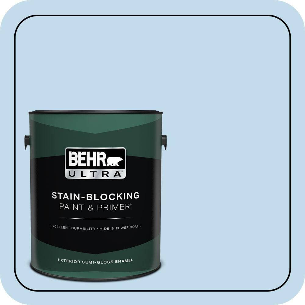 BEHR ULTRA 1 gal. #560A-2 Morning Breeze Semi-Gloss Enamel Exterior Paint & Primer