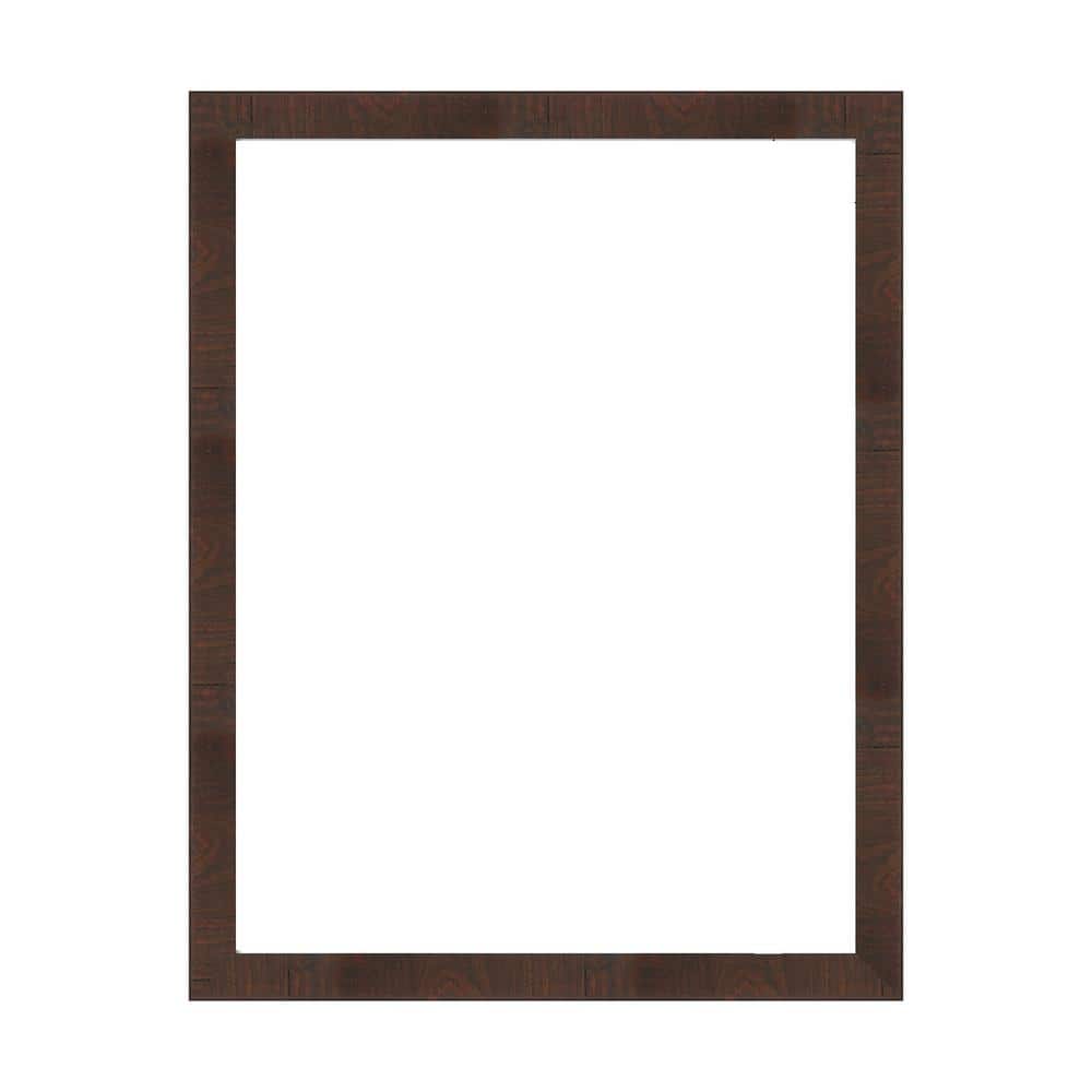 Amanti Art Mirror Makeover Wildwood Brown Narrow 29.25 in. W x 37.25 in. H Bathroom Mirror Frame Border Kit-Fits a 28 x 36 Mirror (1)