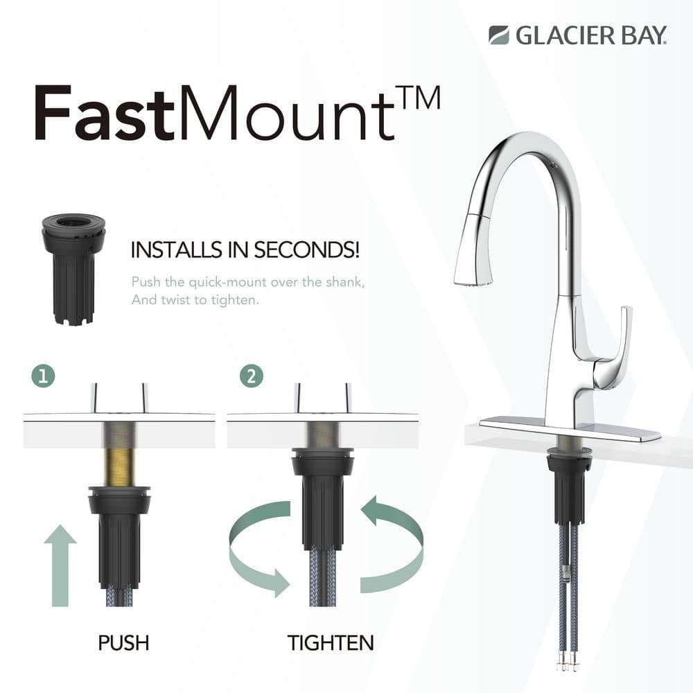 Glacier Bay Breese Single-Handle Touchless Pull Down Sprayer Kitchen Faucet in Spot Resist Stainless (4)