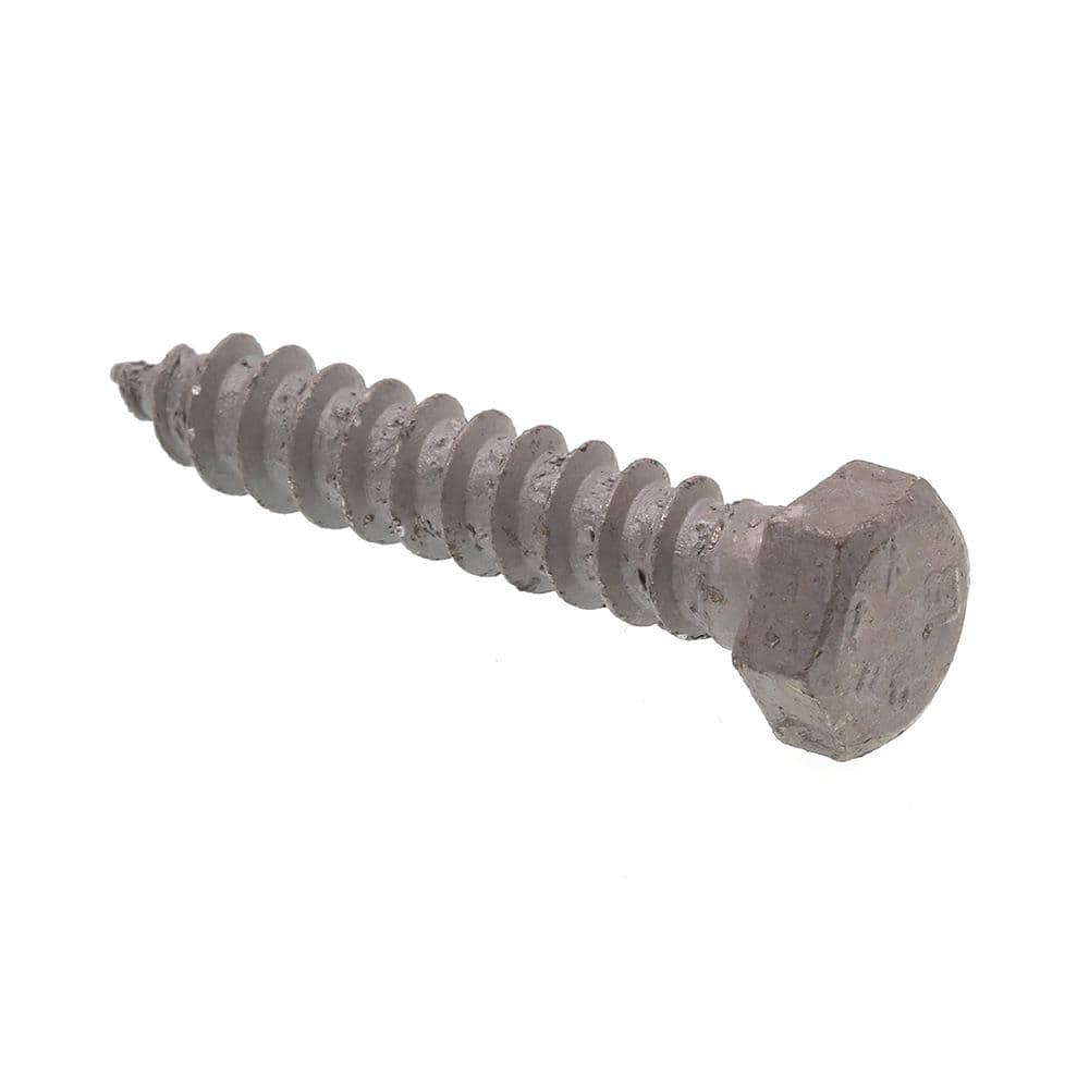 Prime-Line 3/8 in. x 2 in. A307 Grade A Hot Dip Galvanized Steel Hex Lag Screws (25-Pack) (1)