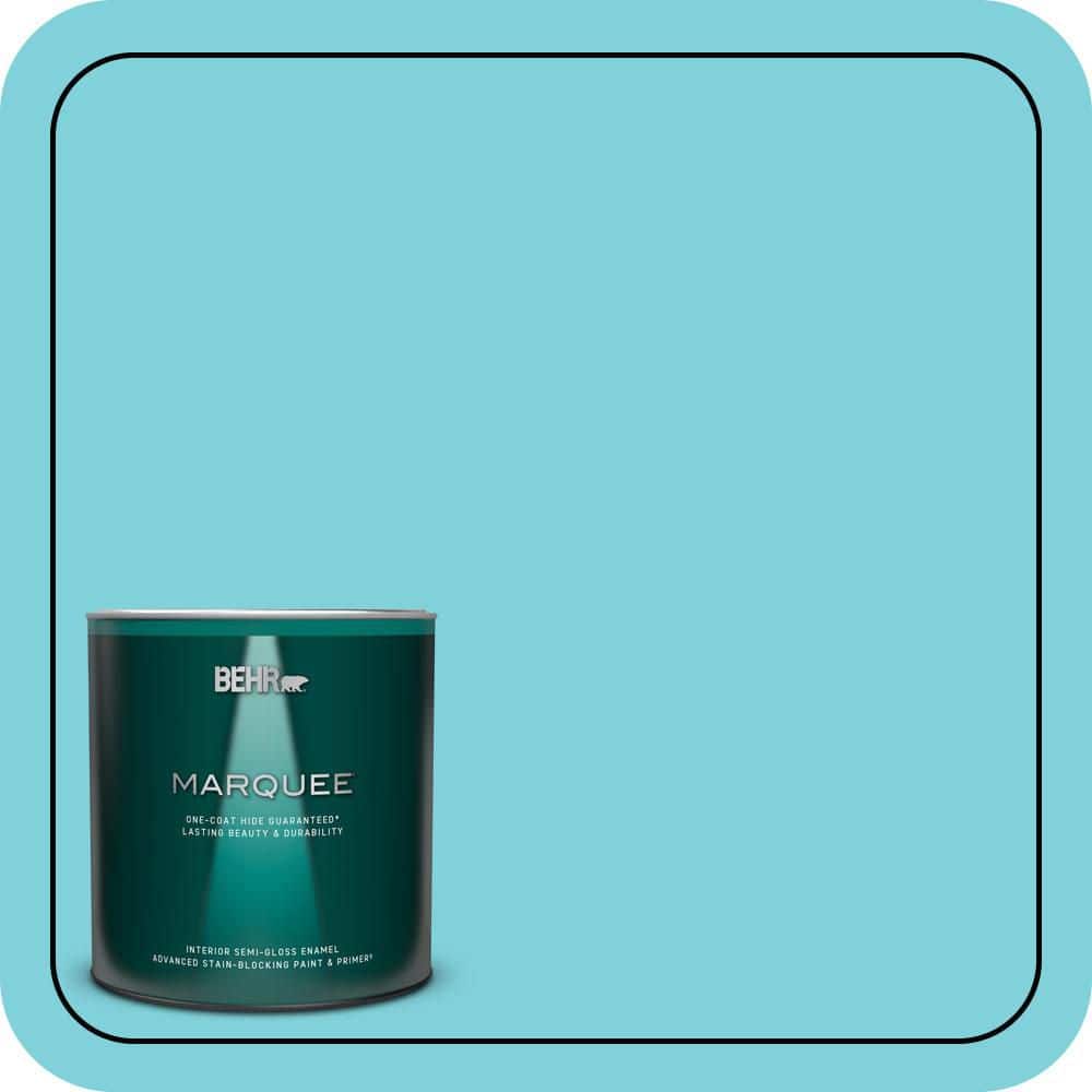 BEHR MARQUEE 1 qt. #P470-3 Sea of Tranquility Semi-Gloss Enamel Interior Paint & Primer