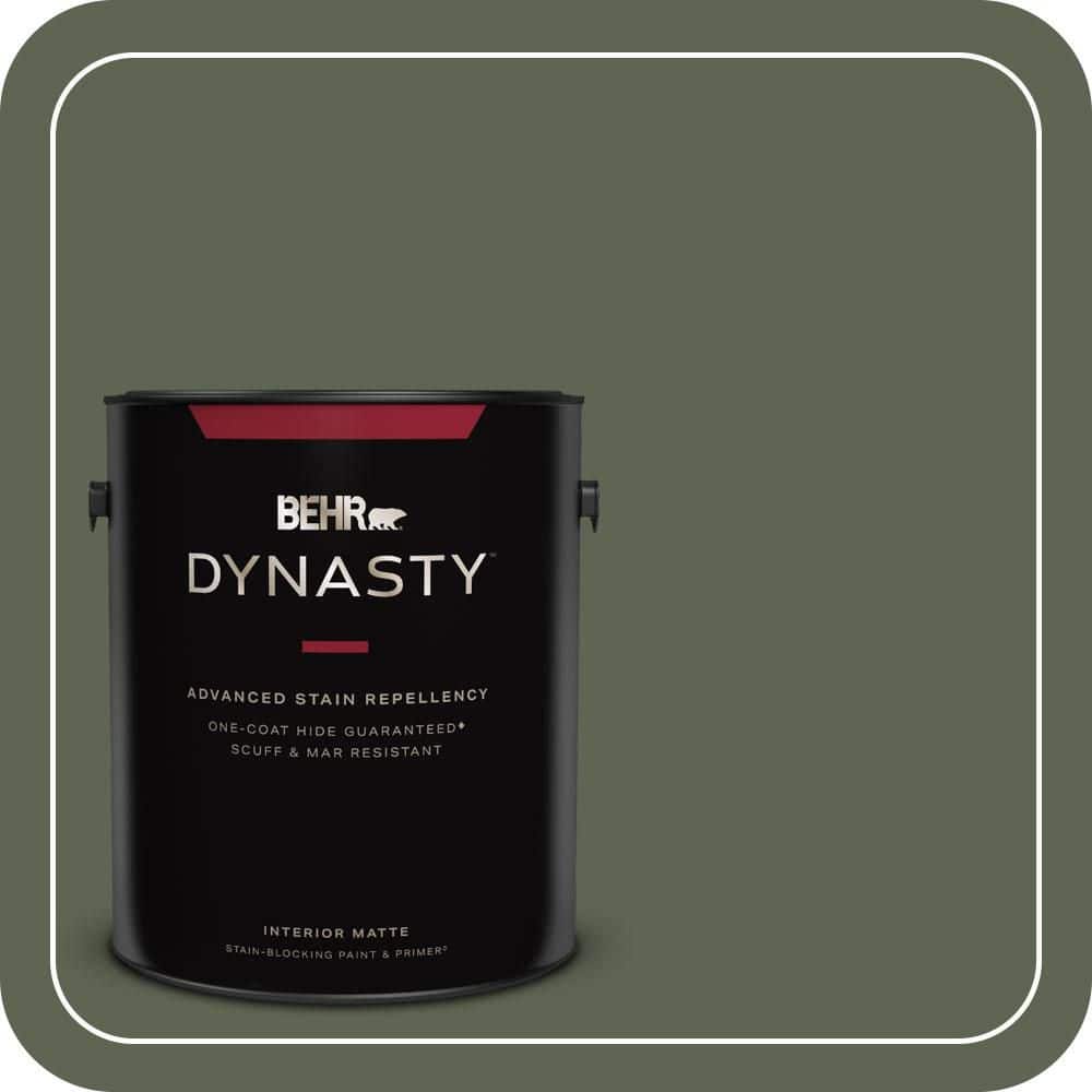 BEHR DYNASTY 1 gal. #N390-7 Cypress Vine One-Coat Hide Matte Interior Stain-Blocking Paint & Primer