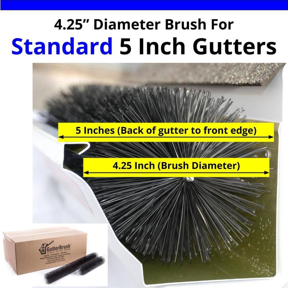 GUTTERBRUSH SIMPLE GUTTER GUARD Standard - Pack Leaf Filter Brush Gutter Guard (4)