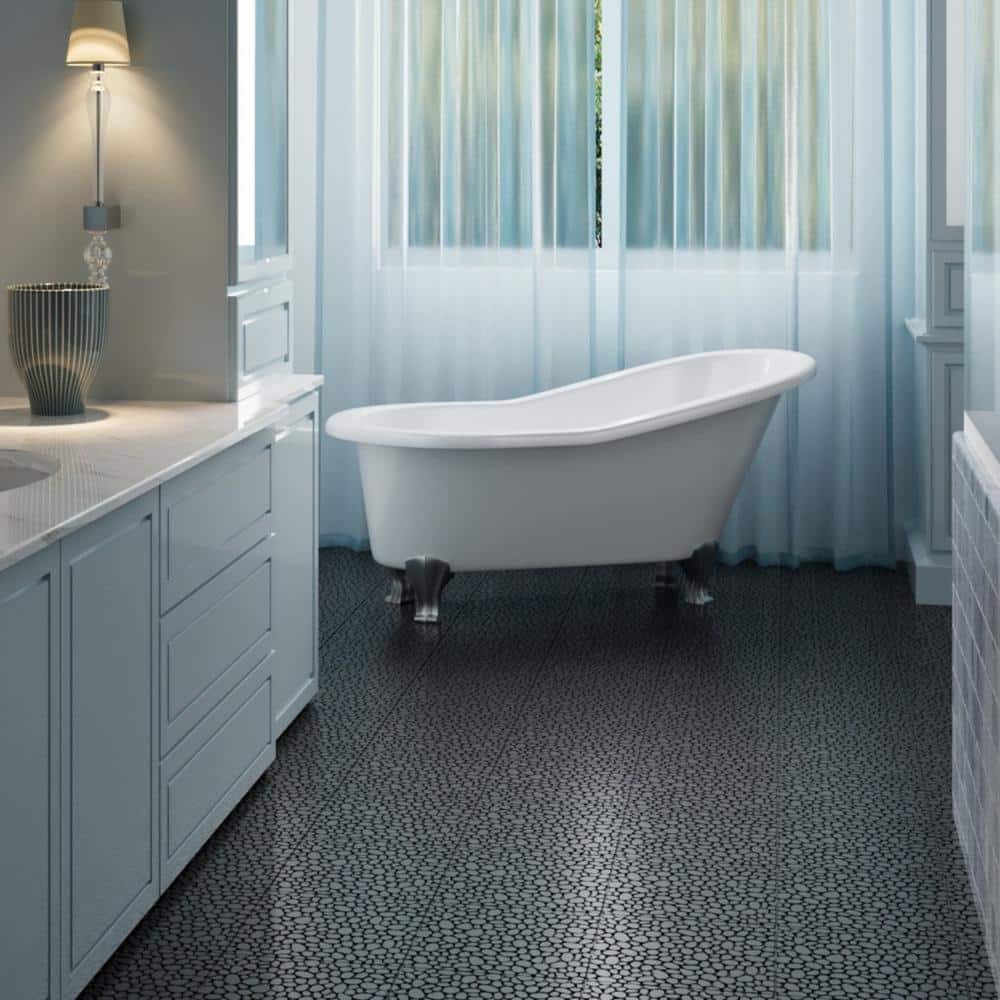 Tidoin Outdoor 1 ft. x 1 ft. Composite Deck Tile in Black (60 Per Box) (3)