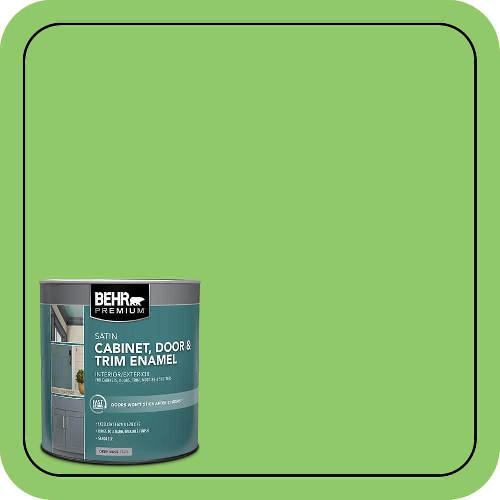 BEHR PREMIUM 1 qt. #430B-5 Apple Orchard Satin Enamel Interior/Exterior Cabinet, Door & Trim Paint (1)