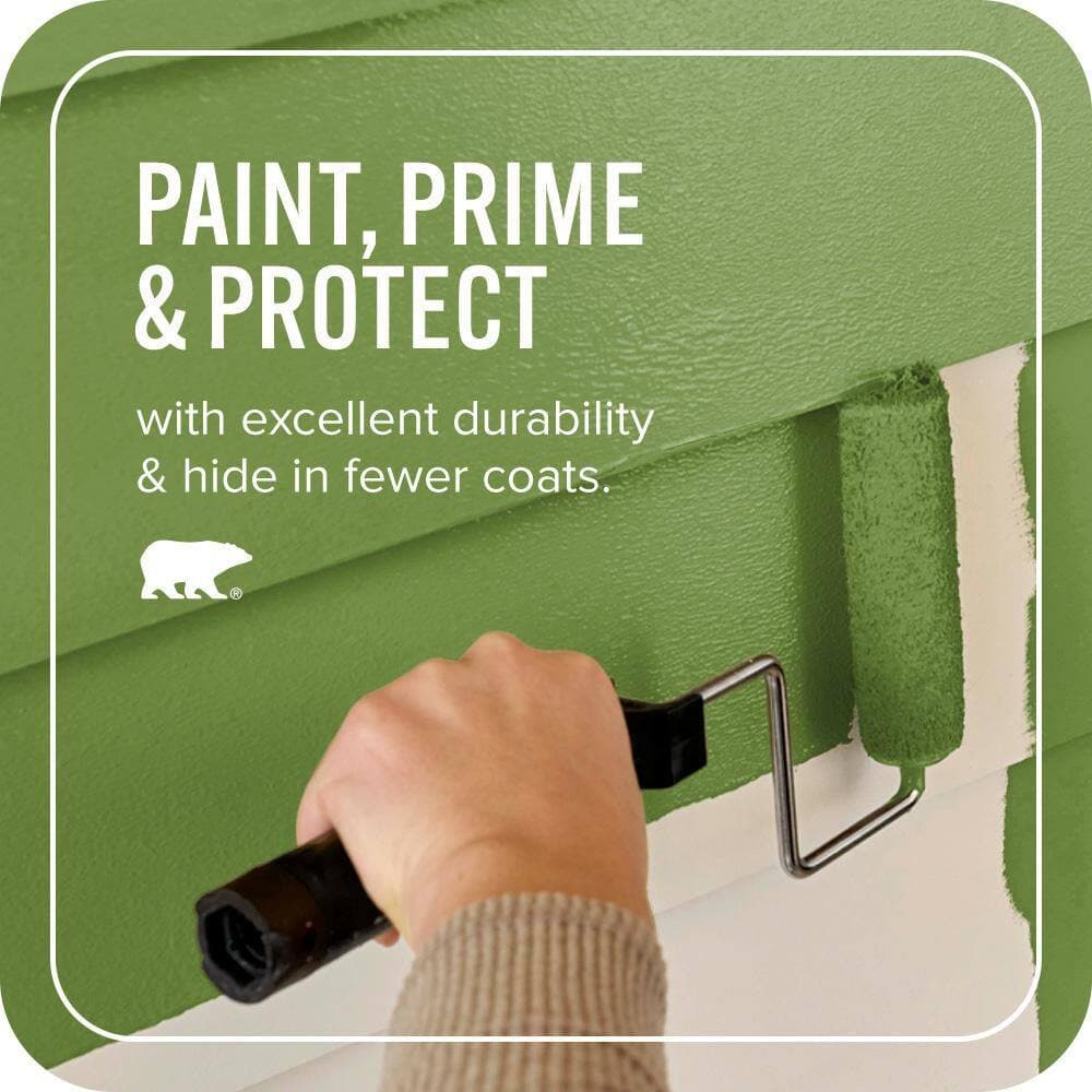 BEHR ULTRA 5 gal. #P370-7 Sun Valley Satin Enamel Exterior Paint & Primer (3)