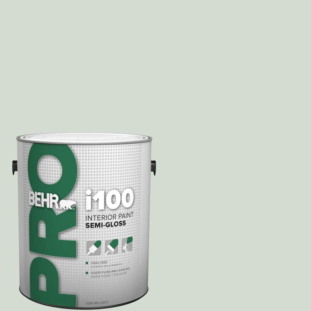 BEHR PRO 1 gal. #ICC-95 Soothing Celadon Semi-Gloss Interior Paint
