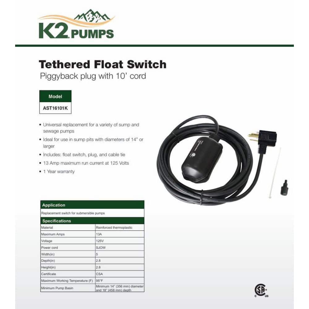 K2 Universal Piggyback Tethered Float Switch Replacement (2)