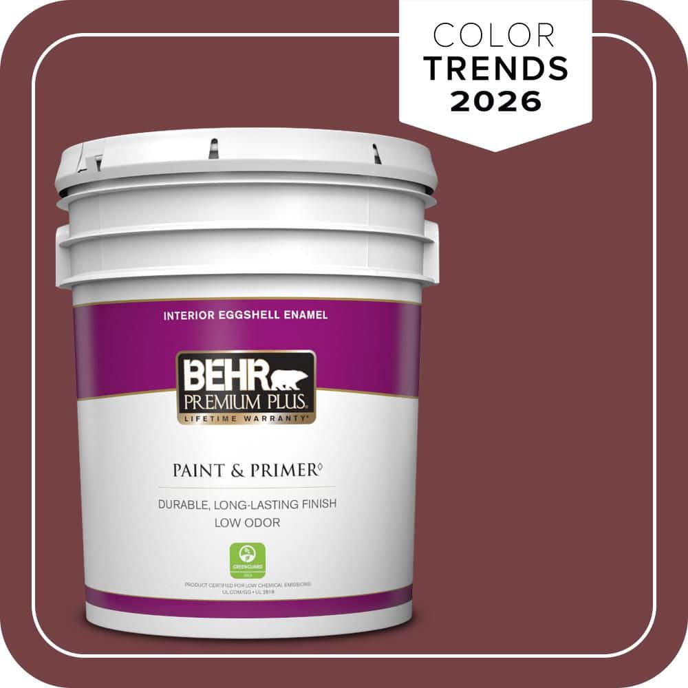 BEHR PREMIUM PLUS 5 gal. #MQ1-15 Rumors Eggshell Enamel Low Odor Interior Paint & Primer
