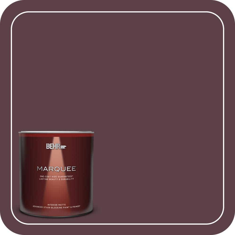 BEHR MARQUEE 1 qt. #QE-63 Napa Wine Matte Interior Paint & Primer