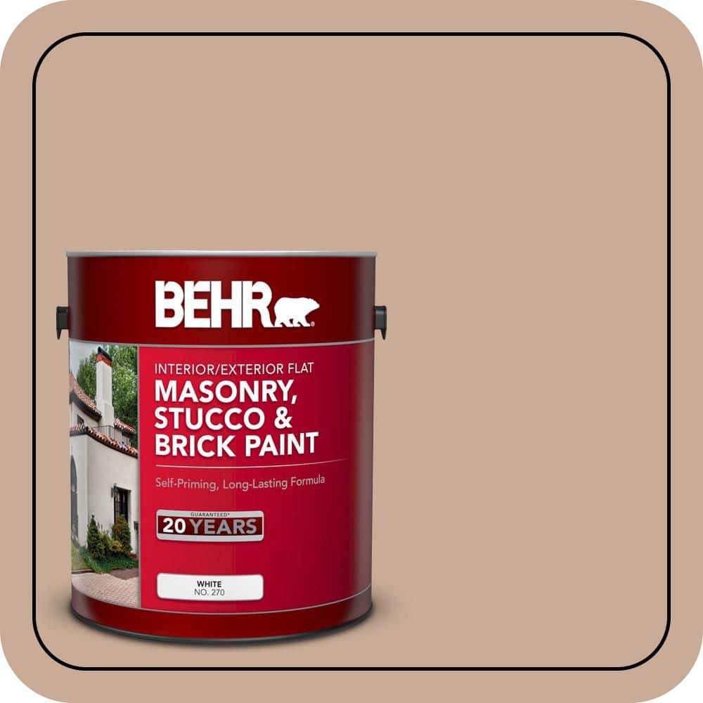 BEHR 1 gal. #S220-3 Sanderling Flat Interior/Exterior Masonry, Stucco and Brick Paint (1)